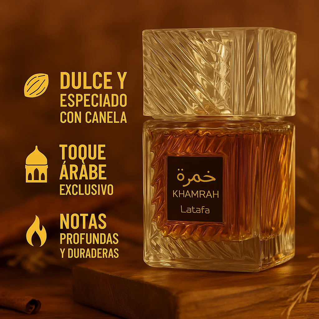 Lattafa Khamrah 100ml - Licor exquisito.
